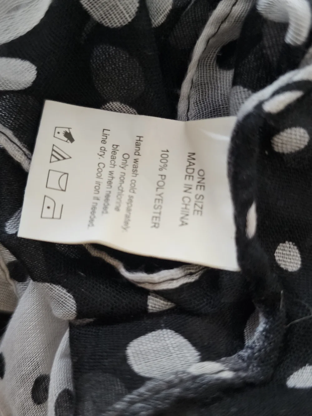 Classic Black & White Polka Dot Women's Scarf